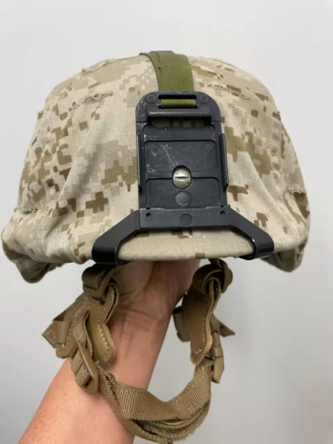 Casco De Combate Genuino Usmc Gentex Nivel Iiia Ligero Cuerpo De Marines - Grande.