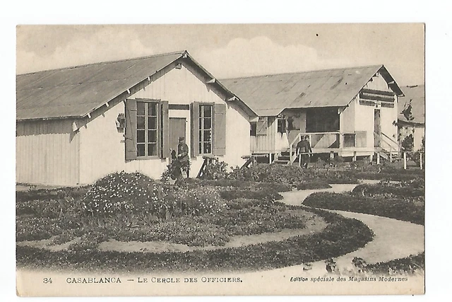 Cpa Maroc, Casablanca, The Circle Of Officers