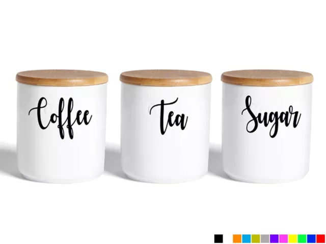 Frau Hinch Stil Kaffee Tee Zucker Aufkleber Glas Etiketten Küchenaufkleber Kanister