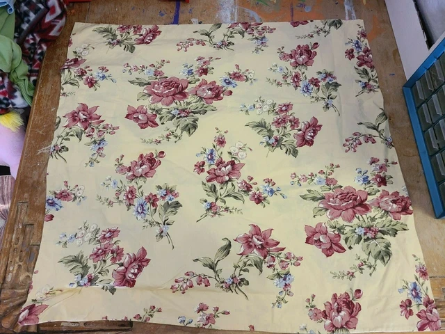 Pottery Barn "Yellow w/Blue/Red Flowers" Euro Sham