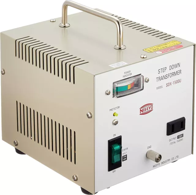 Nissyo 110/120V to 100V 1500W Step Down Voltage Transformer Converter SDX-1500U