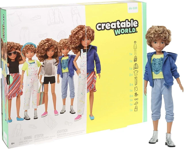 BARBIE CREATABLE WORLD Deluxe Character Kit Hair Clothes 