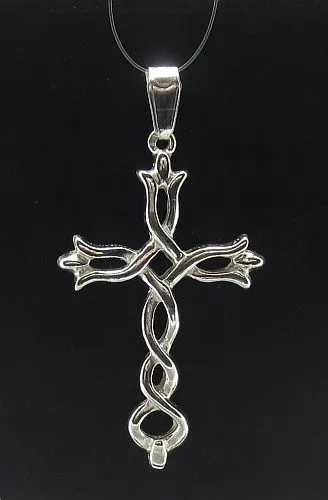 Genuine Sterling Silver Pendant Celtic Cross Solid Hallmarked 925 Handmade