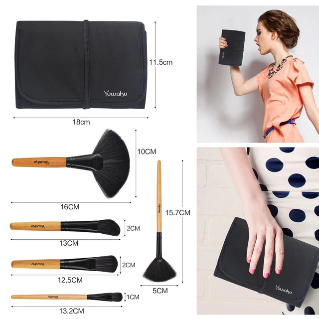 Set di 32 Pennelli Make Up Professionali per trucco con borsa kit occhi Makeup 3