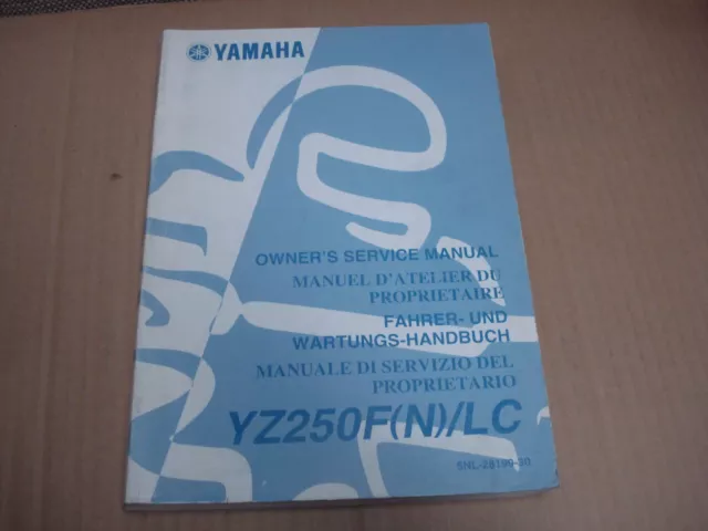 2001 Yamaha YZ250F(N)/LC Owner's Service Manual