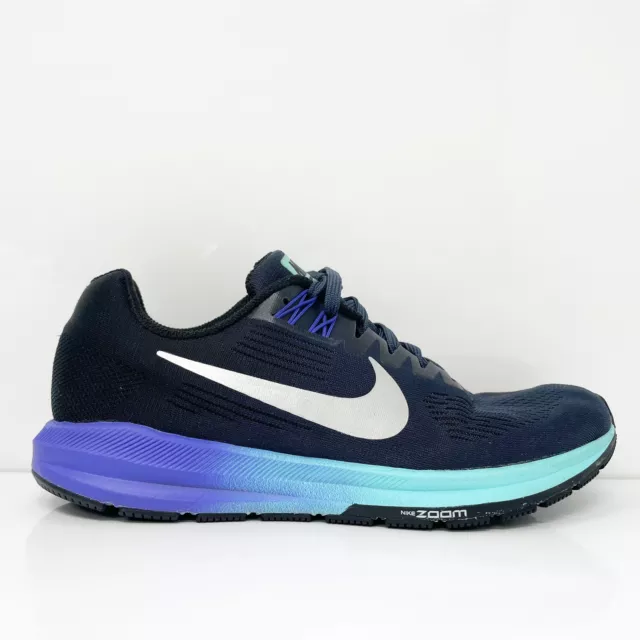 Nike Womens Air Zoom Structure 21 904701-401 Blue Running Shoes Sneakers Sz 7.5