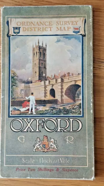 Ordnance Survey one inch special map of Oxford District. 1921.