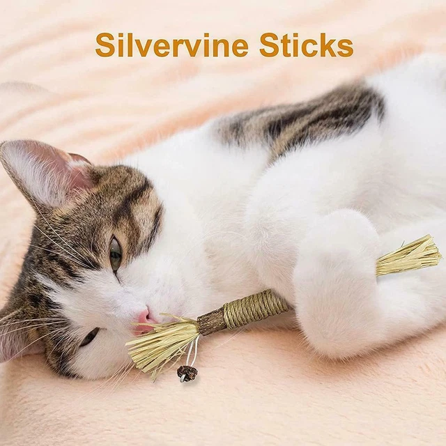 Catnip Toys Cat Wand Silvervine Sticks Cat Toys For Indoor Chew Cats Toy E0Z8