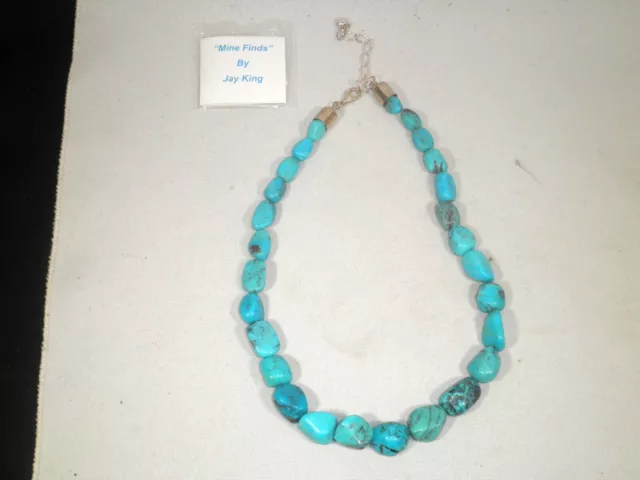 VINTAGE JAY KING Chunky Turquoise 925 Choker Necklace $95.00 - PicClick