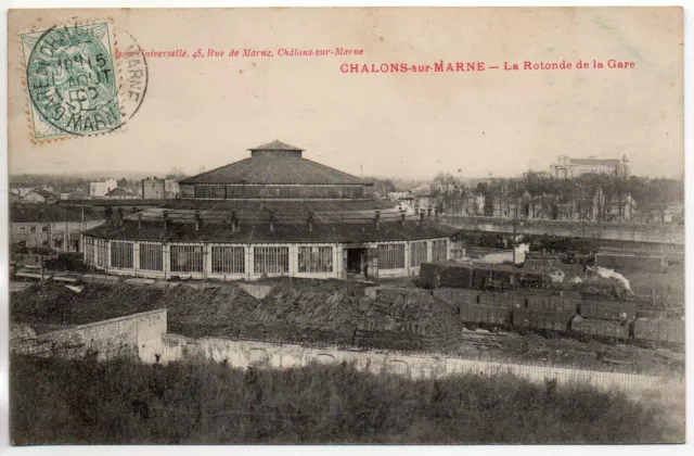 CHALONS SUR MARNE - Marne - CPA 51 - Gare Train - rotonde 4