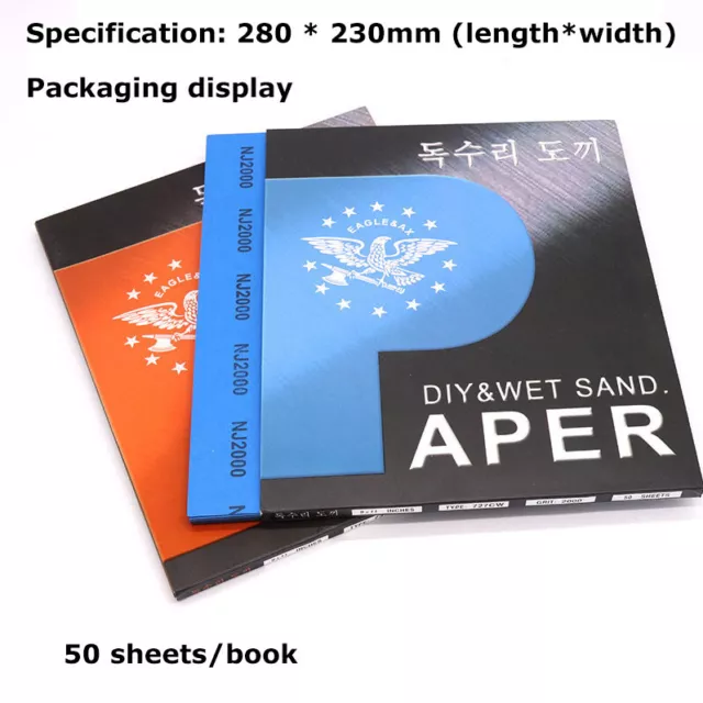 9'' x 11'' 80-10000 Grit Wet Dry Sandpaper Sanding Paper Sheets Auto Metal Wood 2