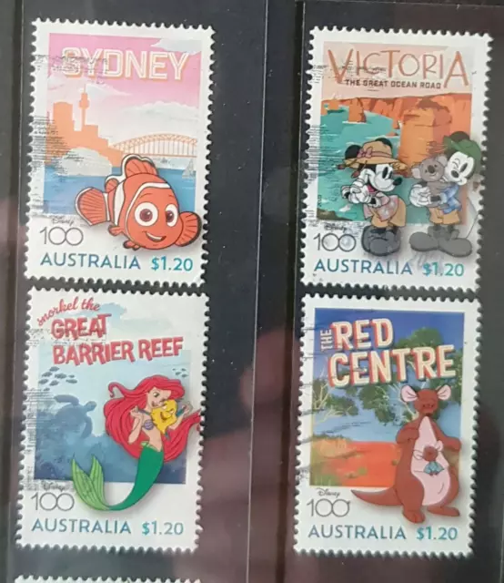 Australia 2023 Disney 100 years complete set 4 sheet stamps fine used