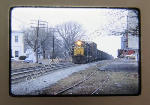 Original '79 Ektachrome Slide C&O Chesapeake Ohio 3671 Snowing action   33Z61