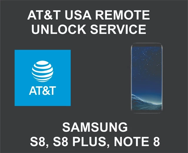 Samsung Unlock Service, Samsung S8, S8 Plus, Note 8, 1a