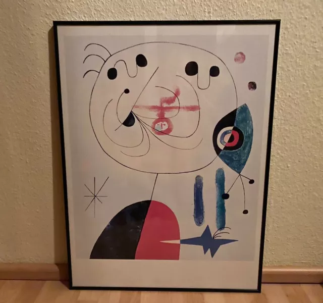 Poster hinter Glas --Joan Miró-- 80,00 x 60,50 cm mit schwarzem Kunststoffrahmen