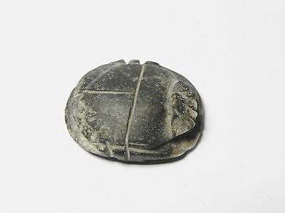 Zurqieh - Af42- Ancient Egypt. Diorite Button Scarab. 600 - 300 B.c