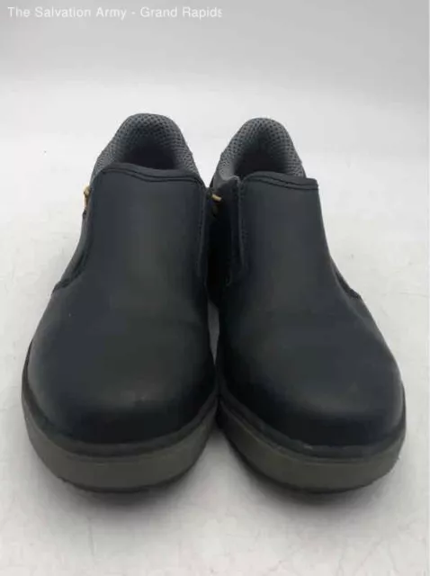 DEWALT MENS DXWP99006 Black Leather Round Toe Slip On Work Shoes Size 5 ...