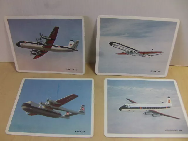 British European Airways – BEA Fleet set of four Trade Cards c 1970 1960s