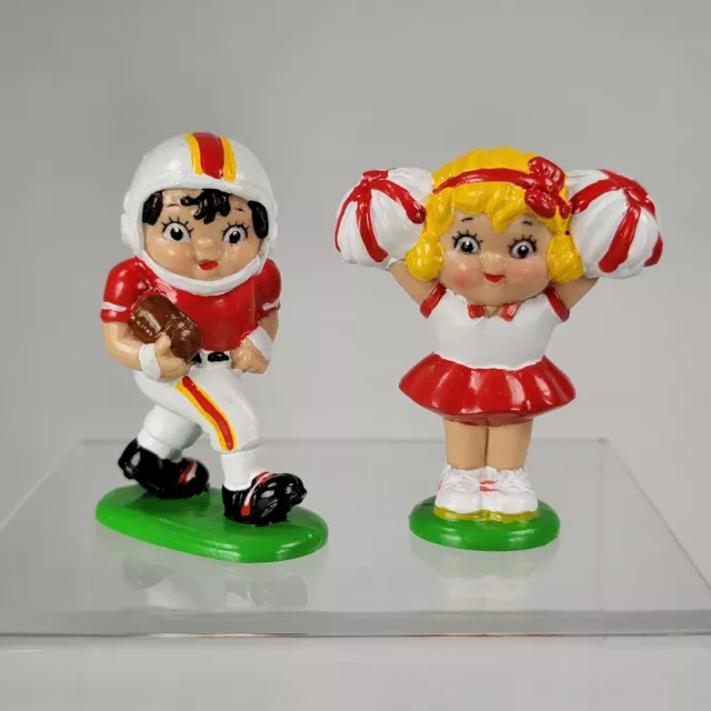 Vintage 1985 Campbells Soup Kid PVC Football Player Cheerleader Figure Hong Kong