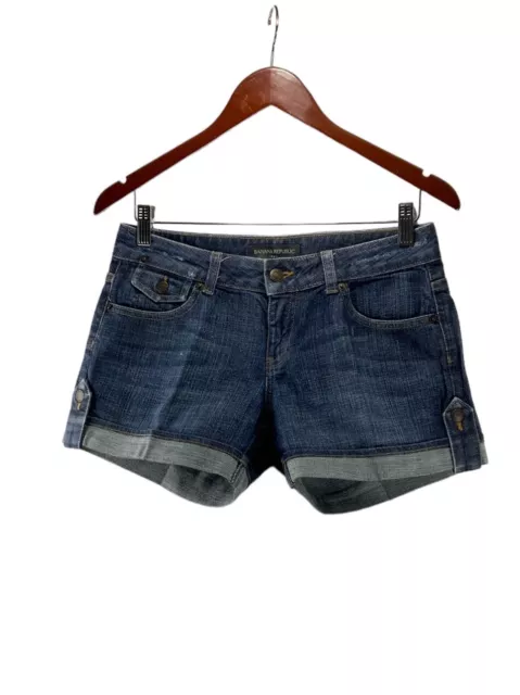 Women’s Banana Republic Cuffed Medium Wash Denim Shorts Sz 0