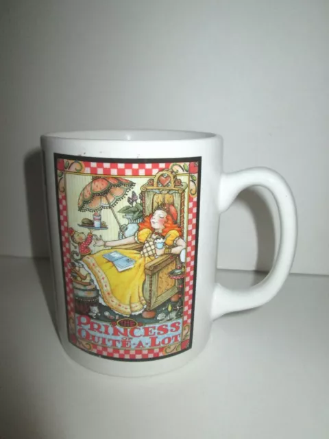 1994 Mary Engelbreit THE PRINCESS OF QUITE A LOT Coffee MUG Cup ME INK