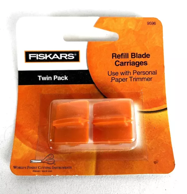 Unopened Package w 2 Fiskars Personal Paper Trimmer Refill Blade Carriages 9596