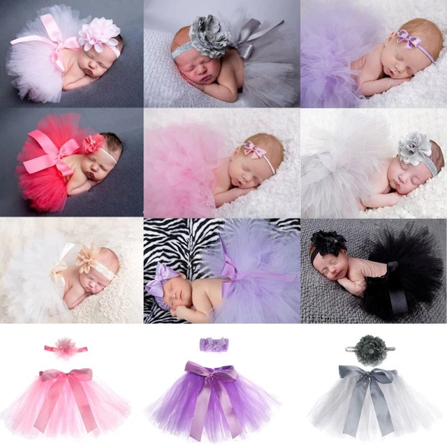 Corrisponde Neonato Baby Headband Infant Tutu Skirt Costume di neonati Hairband