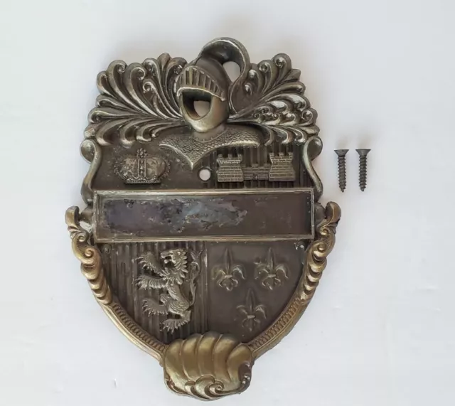 Vintage Cavalier Knight Door Plaque Knocker - (No Name Tag) - Made in USA