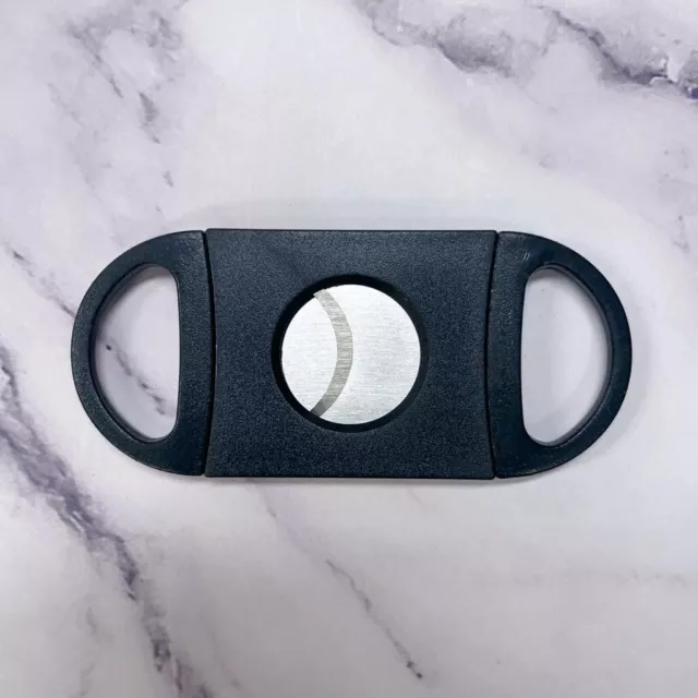 High Quality Pocket Double Blades Stainless Steel Cigar Cutter Plastic Handle