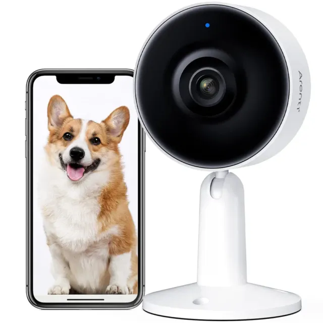 Smart Pet Dog Cat Baby Camera with Phone App, WiFi Security Camera Indoor