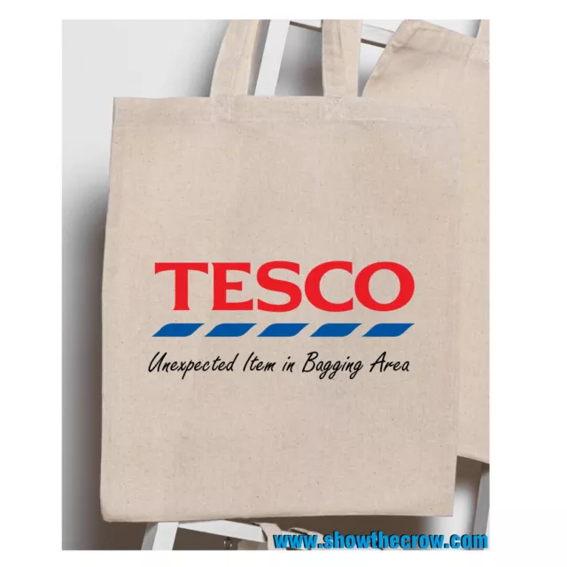 TESCO UNEXPECTED BAGGAGE 100 Premium Cotton Tote Gift Shoppers Bag 2.79 PicClick UK