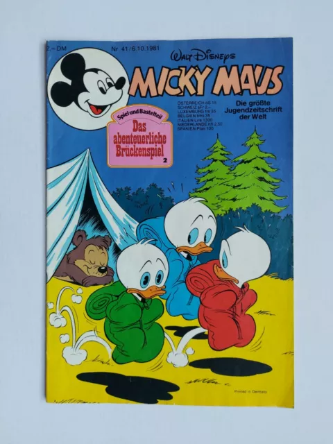 Ehapa - Micky Maus Nr. 41 / 06.10.1981 - Top Zustand / Z1-2