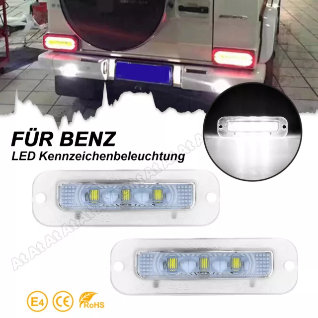 2xLED KENNZEICHENLEUCHTE FÜR MERCEDES G-KLASSE G W463 G500 1990-08 G550 G55 AMG