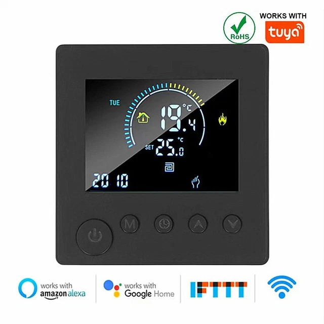 Termostato Intelligente WiFi Per Riscaldamento Elettrico A Pavimento Con Sensore Compatibile Con Alexa E Google Assistant Termostato Connesso Programmabile Per Riscaldamento Elettrico A Pavimento 16a 80789877