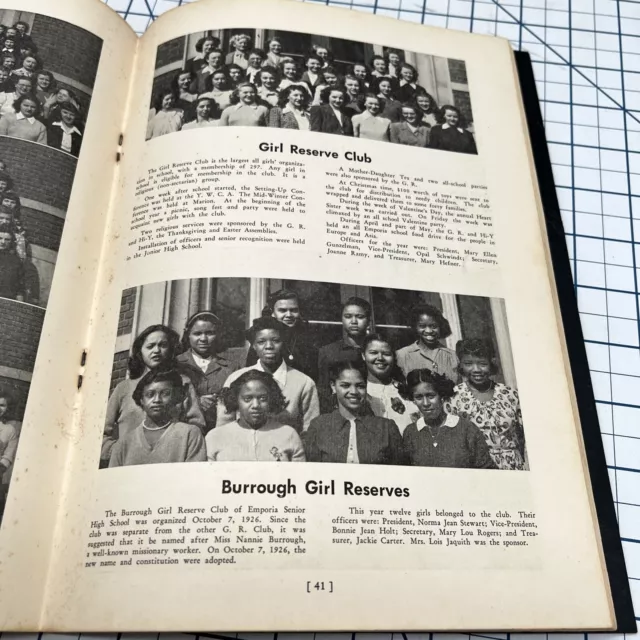Emporia Kansas High School 1946 YEARBOOK GENEALOGY African American Girls WWII