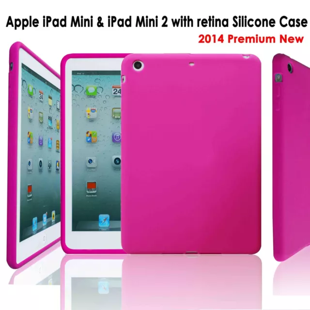 iPad Mini & iPad Mini 2 w/Retina Display Soft Flexible Silicone Case-2014 NEW