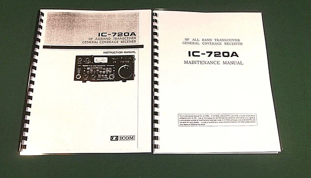 ICOM IC-720A HF All Band Transceiver Instruction Manual +