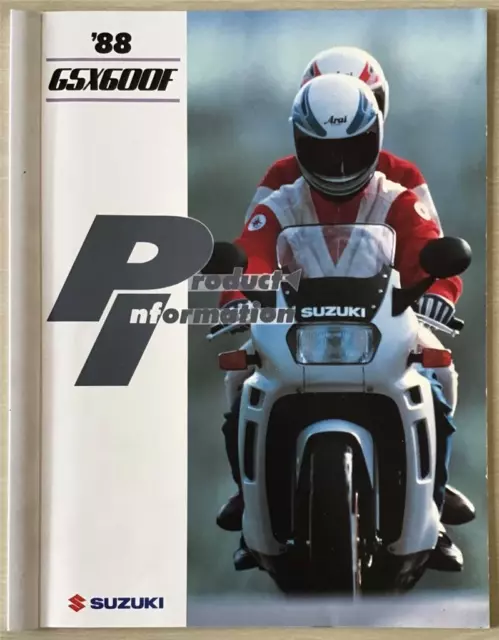 SUZUKI GSX600F MOTORCYCLE Product Information Brochure For 1988 #99999-A1882-8J2
