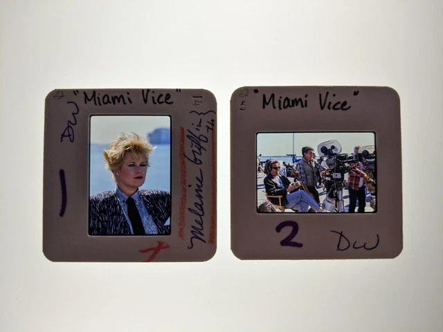 Dw5-460 Miami Vice Lot (2) 35Mm Orig Slide Via Dianna Whitley
