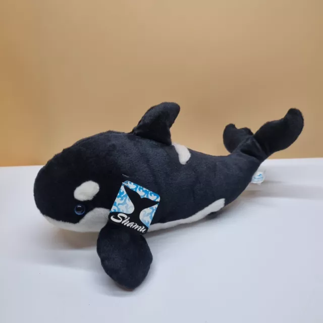 Sea World Shamu Orca Killer Whale Plush Stuffed Animal Toy 15" Tagged Genuine