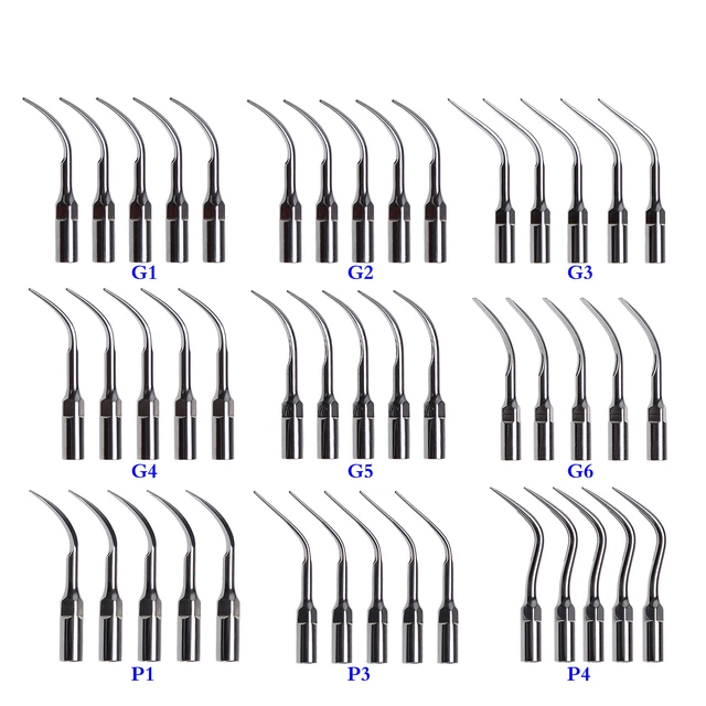 9 TYPES DENTAL Ultrasonic Scaler Scaling Endo Perio Tips Fit EMS ...