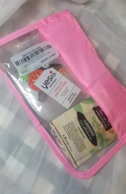 Beauty Lot Summer Travel Yes To Six Sheet Mask Clear Travel Bag Conditioner