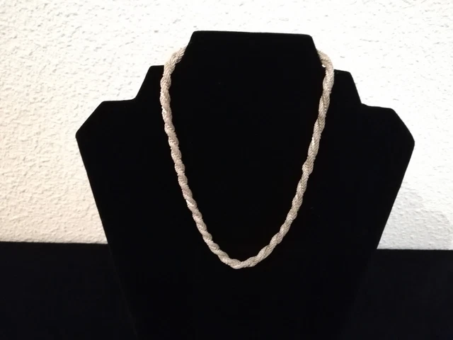 Collier Ancien Long Sautoir En Métal Plaqué Or - Longueur 81-90 Cm - Occasion