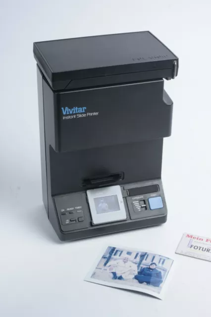 Vivitar Slide Printer Dia Drucker für Poalaroid Filme, neue Batterien + Restfilm