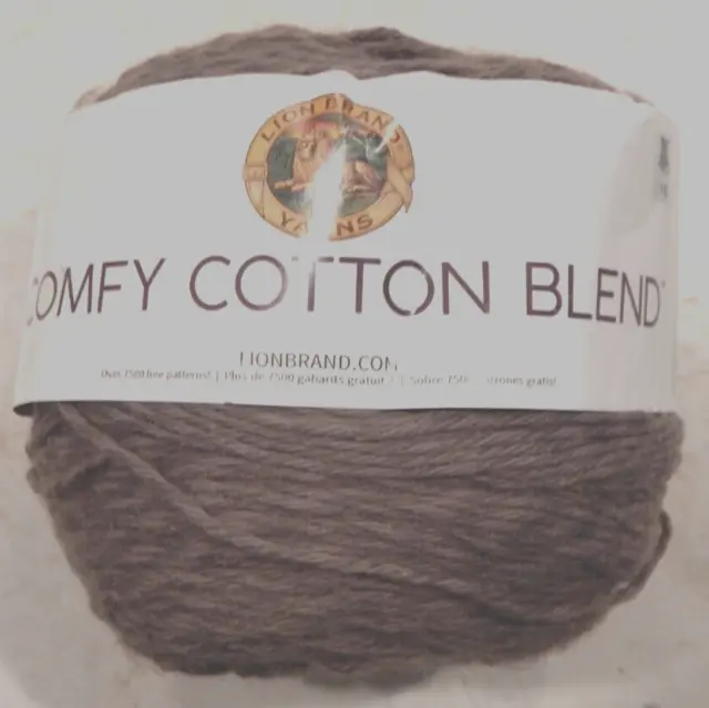 Lion Brand Comfy Cotton Blend Yarn-Mochaccino - 3 Pack - 392 yds