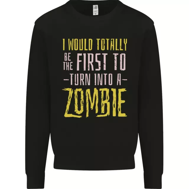 Zombie Apocalypse Funny Halloween Quote Kids Sweatshirt Jumper