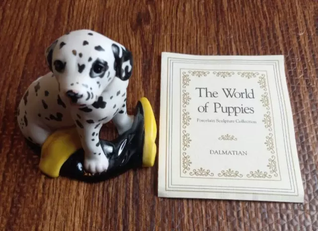 Vintage Franklin Mint  The World Of Puppies Dalmatian Porcelain Figurine