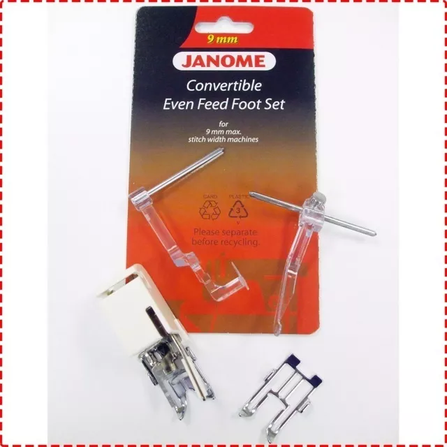 9mm Convertible Even Feed Walking Foot Set - Quilting Horizon 9850 9900 Ditch S5