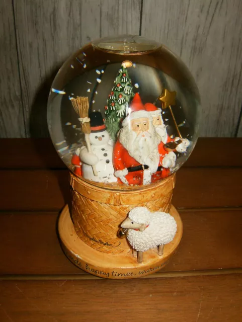 Caja de Música Marjolein Bastin Globo de Nieve Navidad Santa Jingle Campanas Amigos