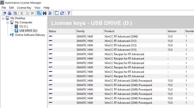 Siemens WinCC Recipes for RunTime Advanced License Key 6AV2107-0JA00-0BB0